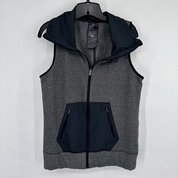 Under Armour ColdGear Sleeveless  Vest fleece womens size M Gray pockets - Picture 6 of 10